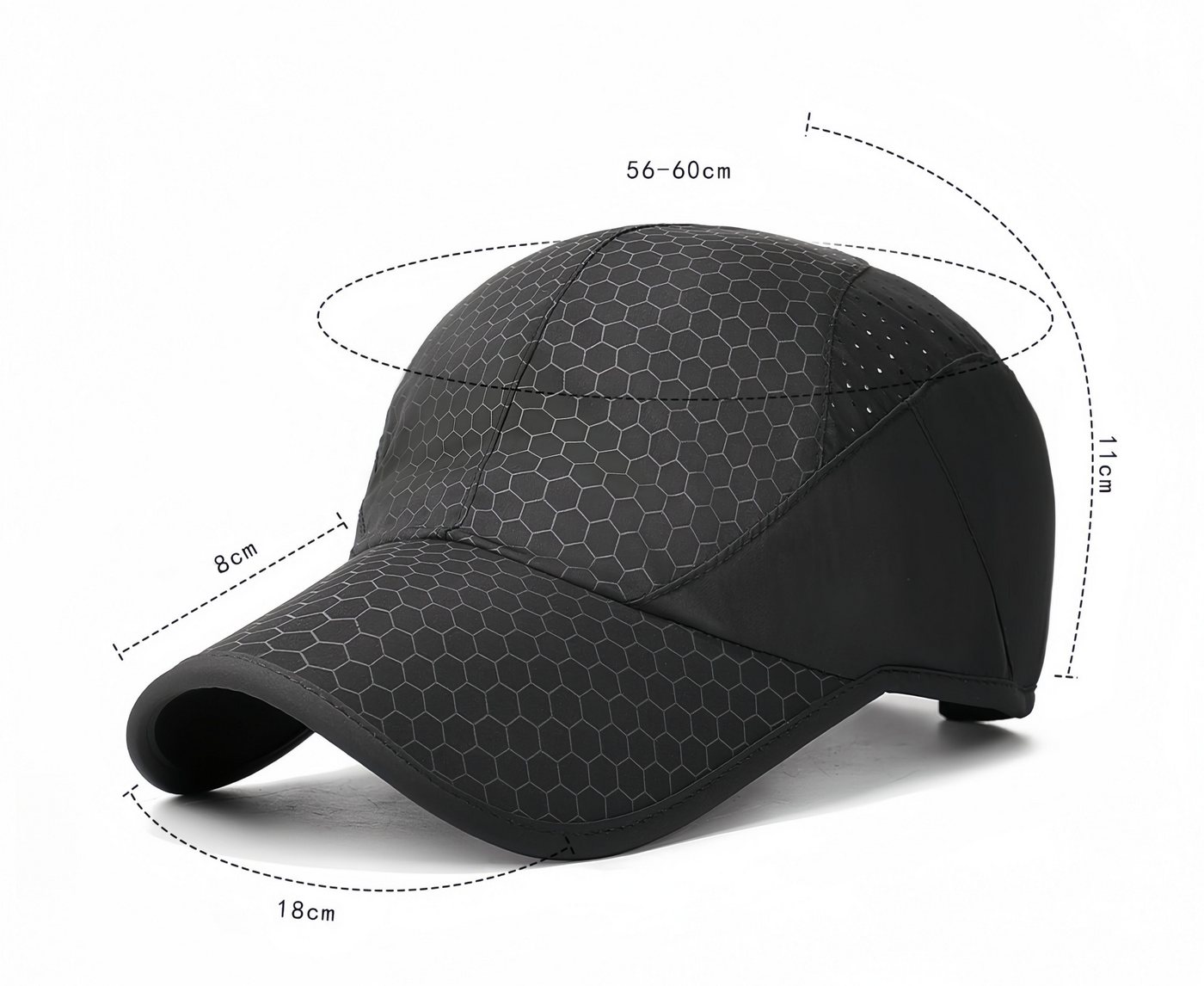 FOUORTUNATE-BEE Baseball Cap Leichte Sportkappe mit Softschirm – Atmungsaktiv & schnelltrocknend Elastische Laufmütze für Outdoor, Sport und Freizeit – Bild 2 von 5