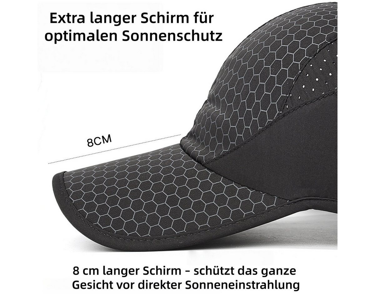 FOUORTUNATE-BEE Baseball Cap Leichte Sportkappe mit Softschirm – Atmungsaktiv & schnelltrocknend Elastische Laufmütze für Outdoor, Sport und Freizeit – Bild 4 von 5