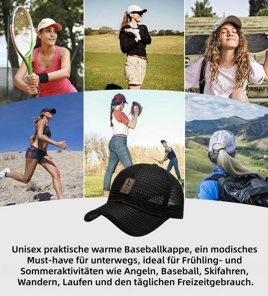 FOUORTUNATE-BEE Baseball Cap Sommer Baseballkappe für Herren, atmungsaktiv & leicht Freizeit-Dad-Cap für Erwachsene, ideal für Outdoor-Aktivitäten – Bild 5 von 5