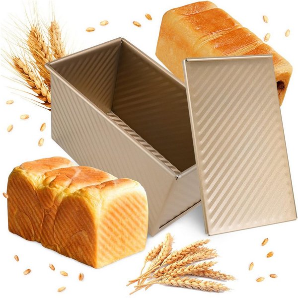 FOUORTUNATE-BEE Brotbackform Antihaft-Brotbackform mit Deckel – Ideal für Toast und Kuchen, Praktische Toast- und Kuchenform für gleichmäßiges Backen zu Hause