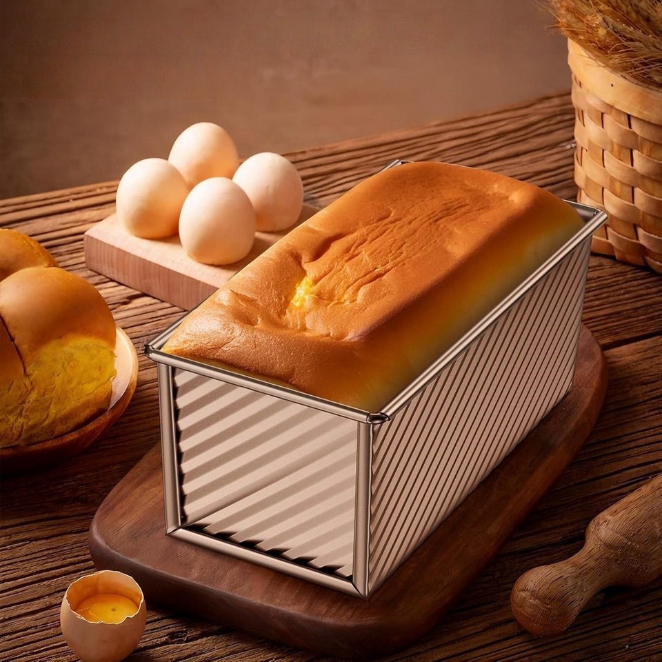 FOUORTUNATE-BEE Brotbackform Antihaft-Brotbackform mit Deckel – Ideal für Toast und Kuchen, Praktische Toast- und Kuchenform für gleichmäßiges Backen zu Hause – Bild 3 von 5