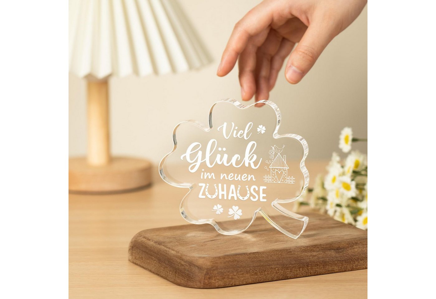 FOUORTUNATE-BEE Dekoobjekt Einweihungsgeschenk Haus & Wohnung Acryl Deko Geschenk zum Einzug (Einzugsgeschenke Wohnung und Haus) – Bild 5 von 5