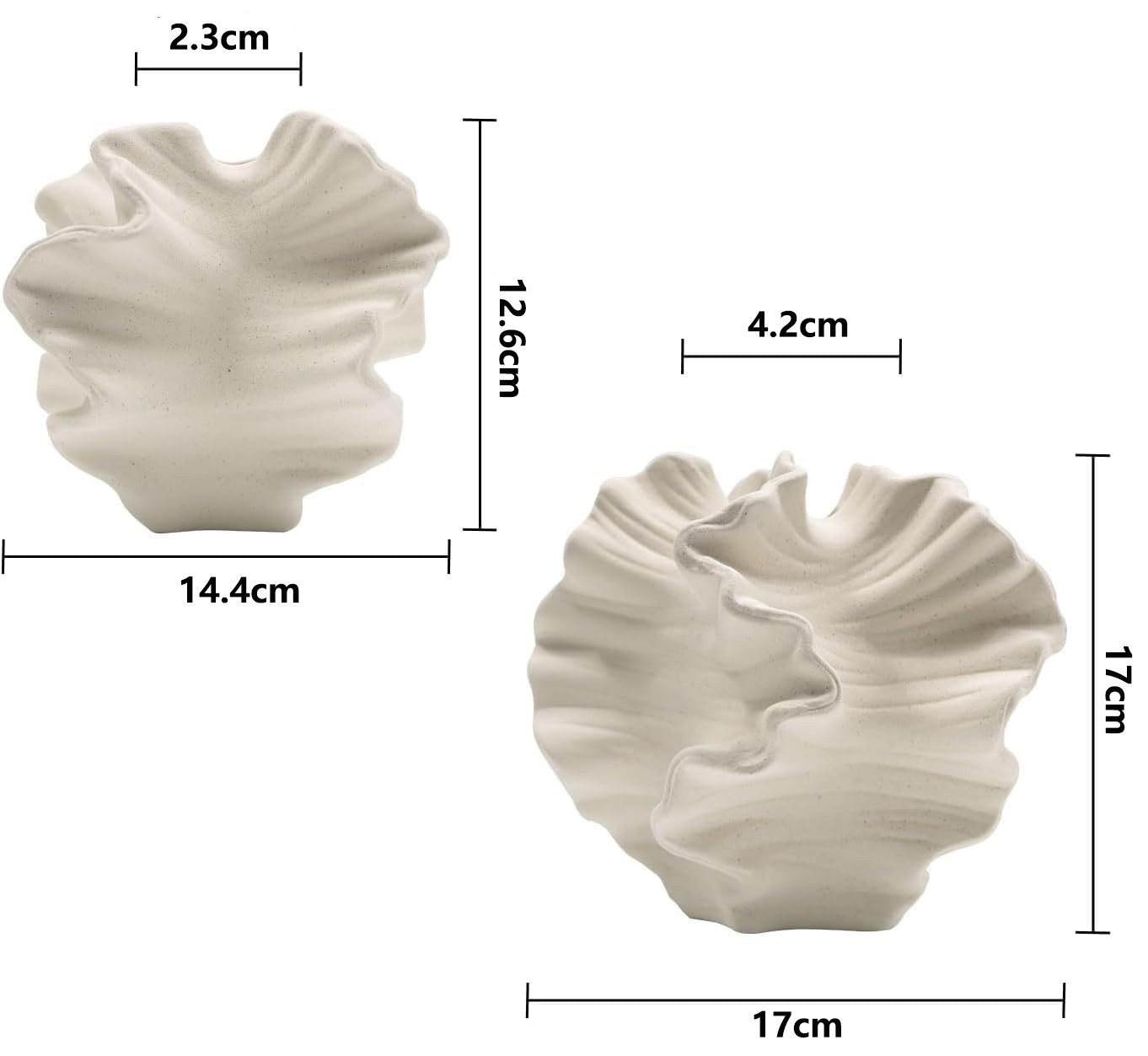 FOUORTUNATE-BEE Dekovase Keramik Vase Beige Moderne Vasen für Nordisches Vasen Deko (Boho Blumenvase, für Zuhause, Wohnzimmer, Büro, Bauernhaus, Couchtisch Deko – Bild 4 von 5