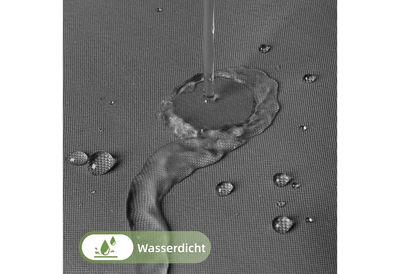 FOUORTUNATE-BEE Duschvorhang Duschvorhang Grau mit Farbverlauf, wasserabweisend, inkl. Ringe Breite 180 cm, Dusch- und Badewannenvorhang, pflegeleicht, mit Aufh – Bild 4 von 5