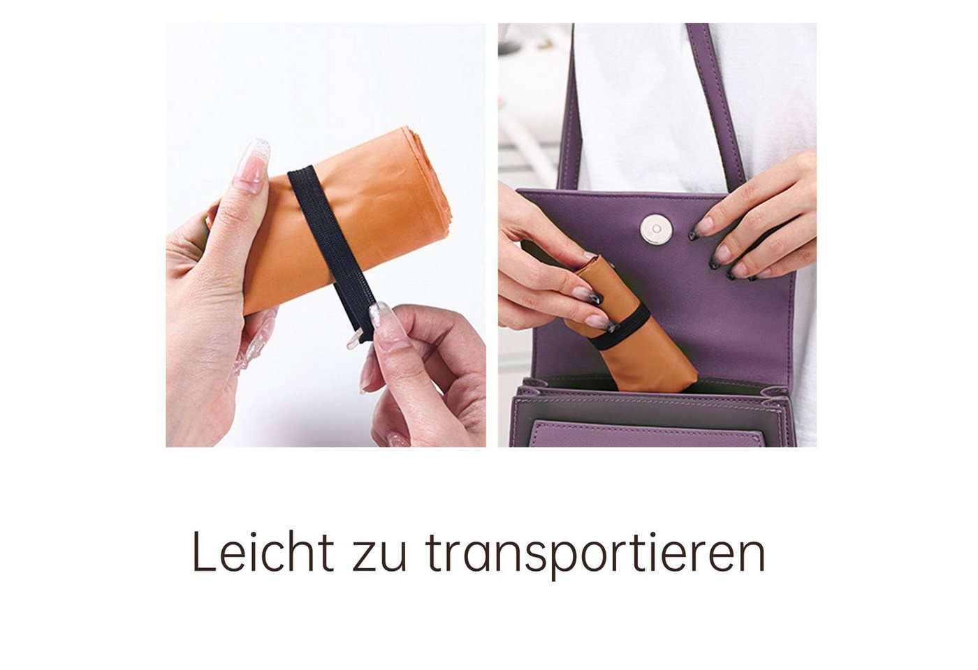 FOUORTUNATE-BEE Einkaufsbeutel 4 Stück Einkaufstasche Faltbar, 56 × 69cm Wiederverwendbare, Einkaufstaschen für Einkaufen Picknick Camping – Bild 2 von 5