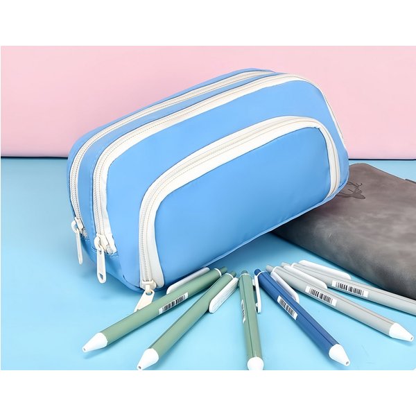 FOUORTUNATE-BEE Federmäppchen Großes Federmäppchen mit 3 Fächern – Geschenk zum Schulstart, Federmäppchen mit 3 Fächern für Schüler & Jugendliche