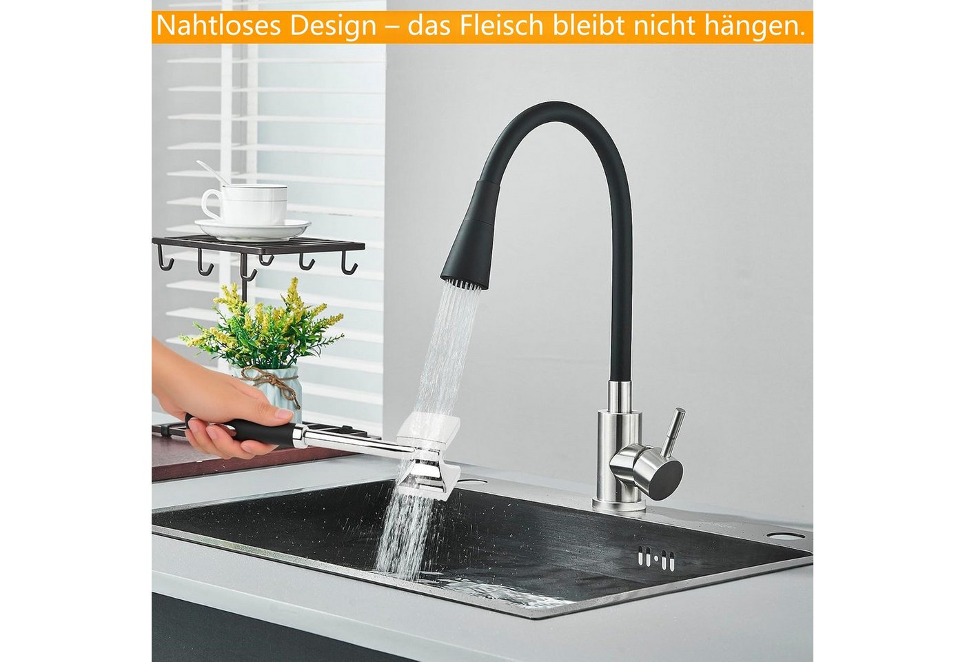 FOUORTUNATE-BEE Fleischklopfer Fleischklopfer Edelstahl doppelseitig Küchenhammer für Fleisch, Küchen Fleischhammer für Steak Hähnchen BBQ Grill Zartmacher – Bild 5 von 5