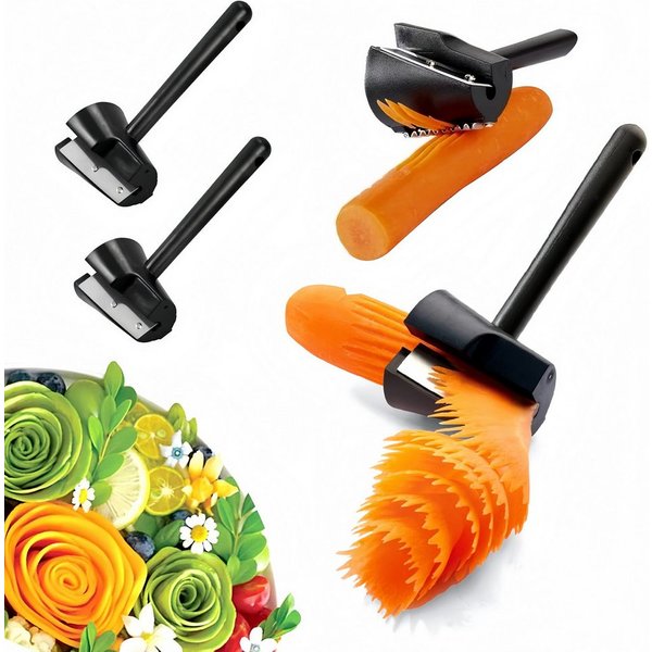 FOUORTUNATE-BEE Gemüsehobel 2er Set Spiralschneider für Gemüse und Obst, Trichterform, (2-St), Gemüseschneider für Karotten, Gurken & Obst, Spiralschneider