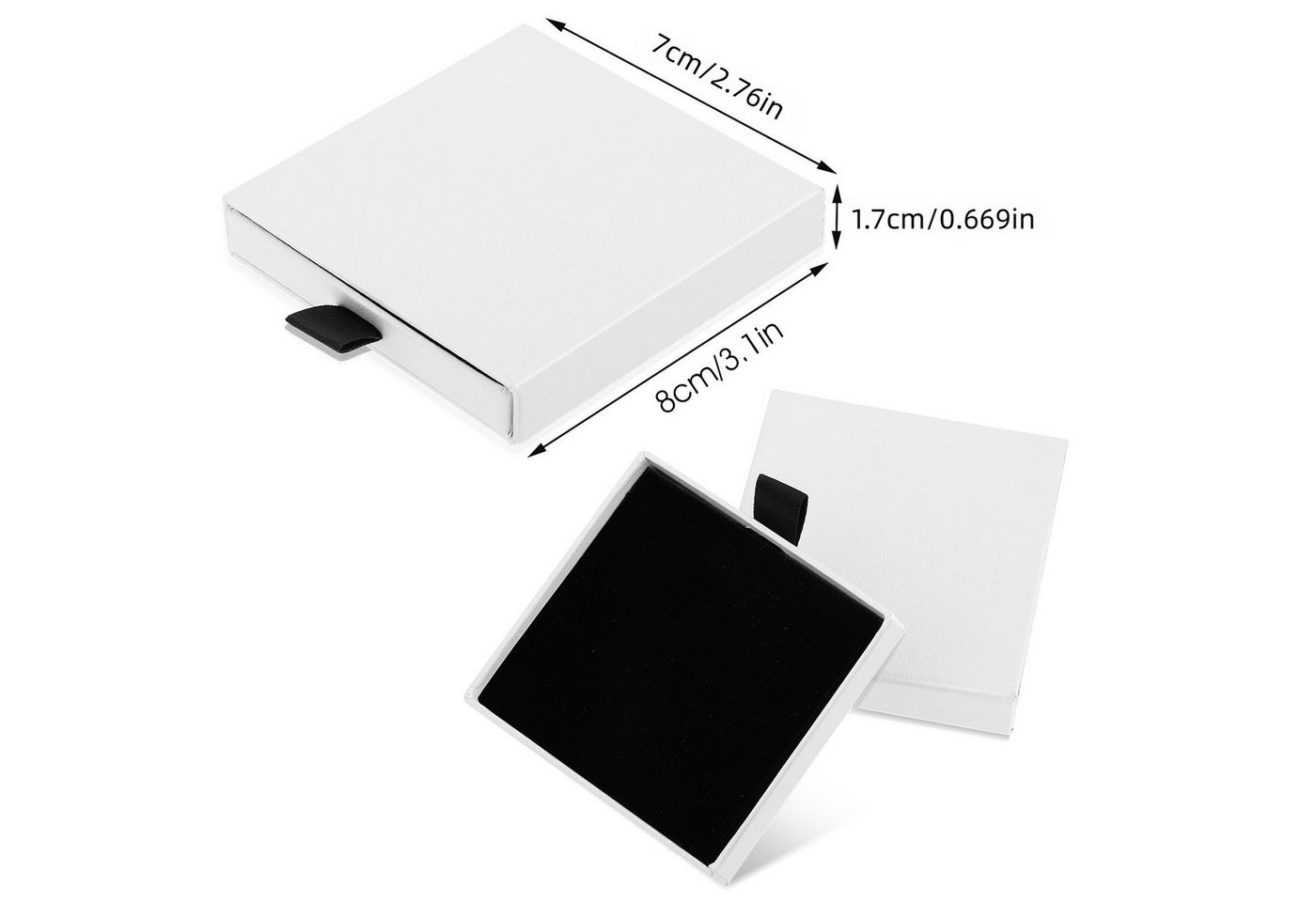 FOUORTUNATE-BEE Geschenkbox 2-teiliges Schmuck-Geschenkset, weiße Box für Armband & Halskette (2 St) – Bild 2 von 5