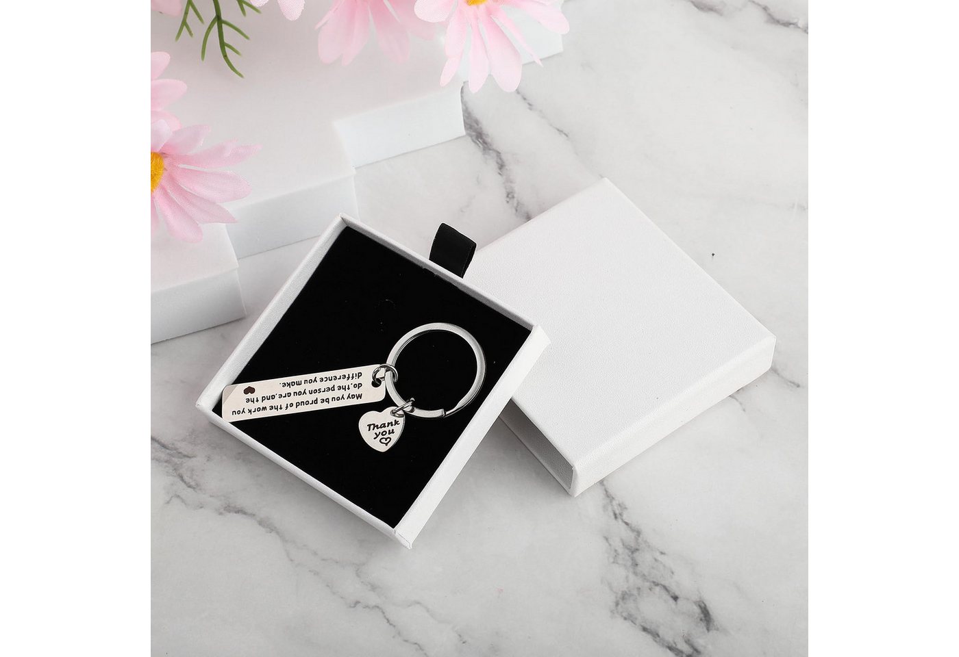 FOUORTUNATE-BEE Geschenkbox 2-teiliges Schmuck-Geschenkset, weiße Box für Armband & Halskette (2 St) – Bild 4 von 5
