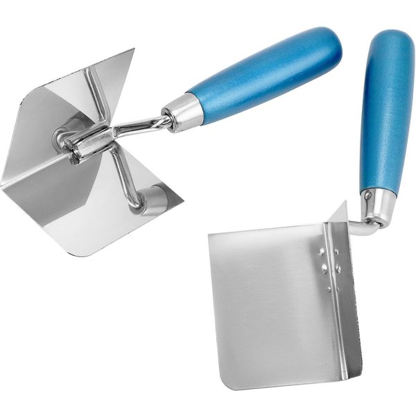 FOUORTUNATE-BEE Glättekelle 2-teiliges Edelstahl-Eckkellen-Set für Putz- und Trockenbauarbeiten (2-St) Innen- und Außeneckkellen aus rostfreiem Edelstahl