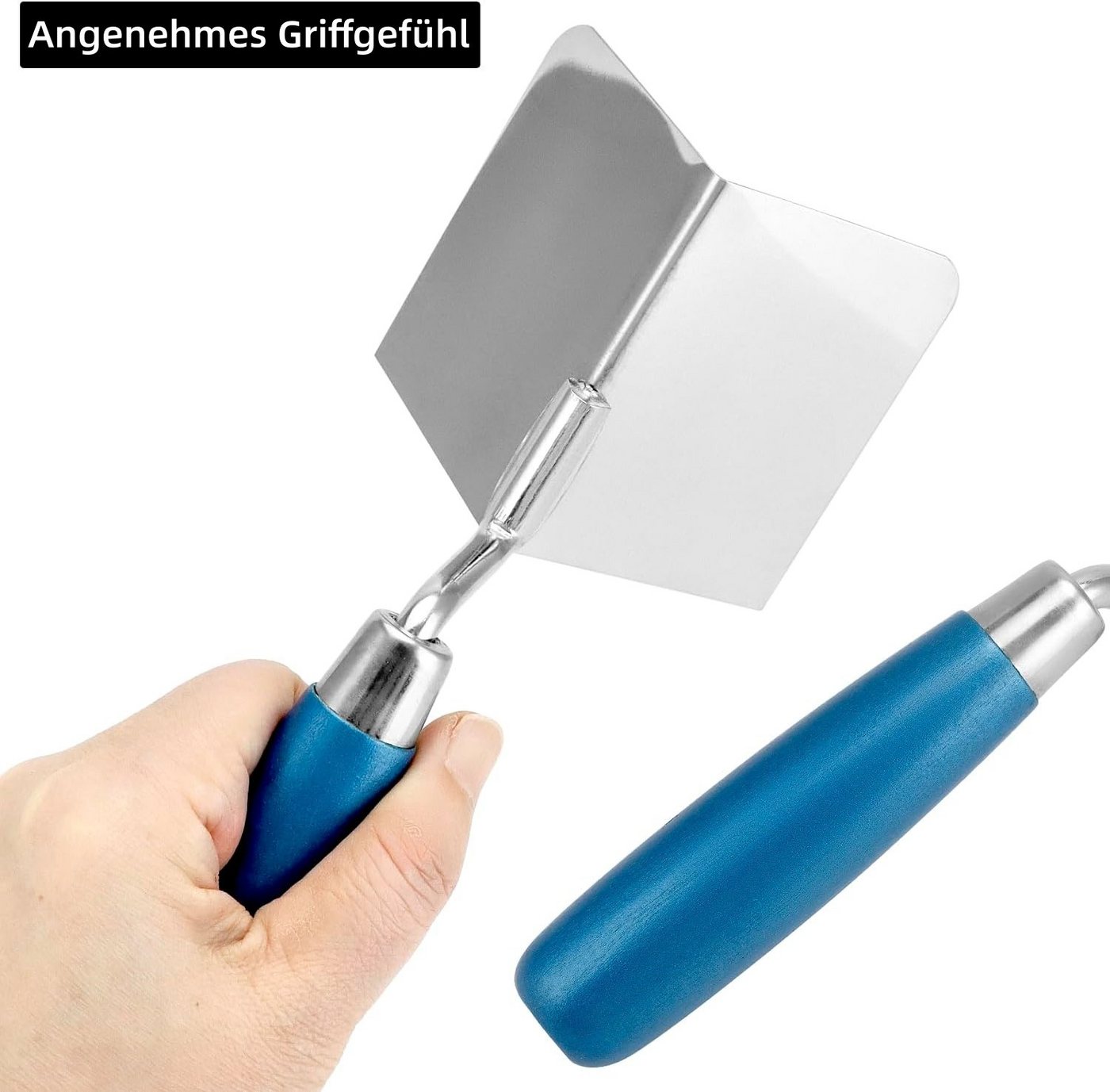 FOUORTUNATE-BEE Glättekelle 2-teiliges Edelstahl-Eckkellen-Set für Putz- und Trockenbauarbeiten (2-St) Innen- und Außeneckkellen aus rostfreiem Edelstahl – Bild 5 von 5