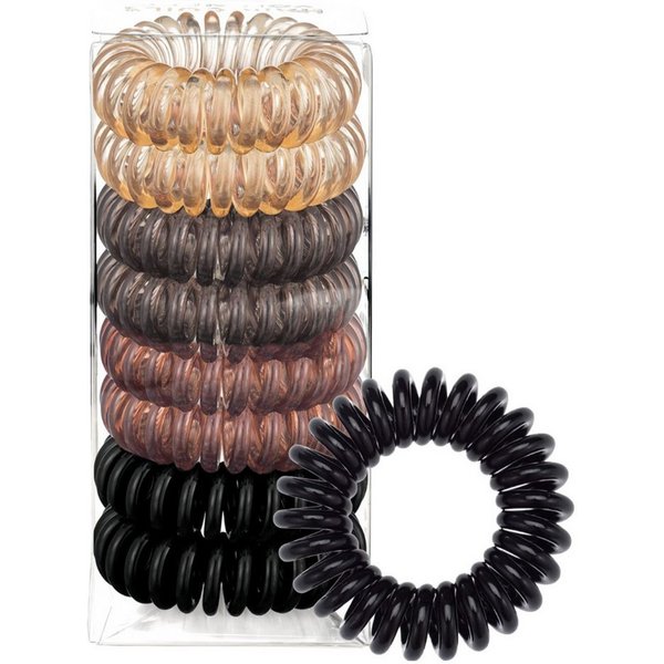 FOUORTUNATE-BEE Haargummi Spiral Haargummis Damen ohne Knick – Telefonkabel Look, 8er Set, Schonende Spiral-Haarbänder für dickes & feines Haar, Zopfhalter