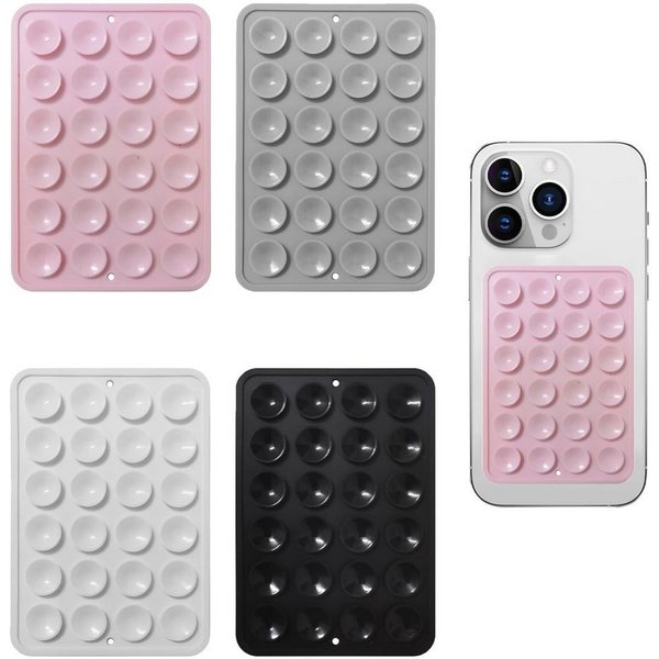 FOUORTUNATE-BEE Halterung 4er Set Handyhalter mit Saugnäpfen Silikon für Smartphone Case, (4-tlg., Für Selfies Videos Dusche Spiegel Fitness Küche und Reisen)