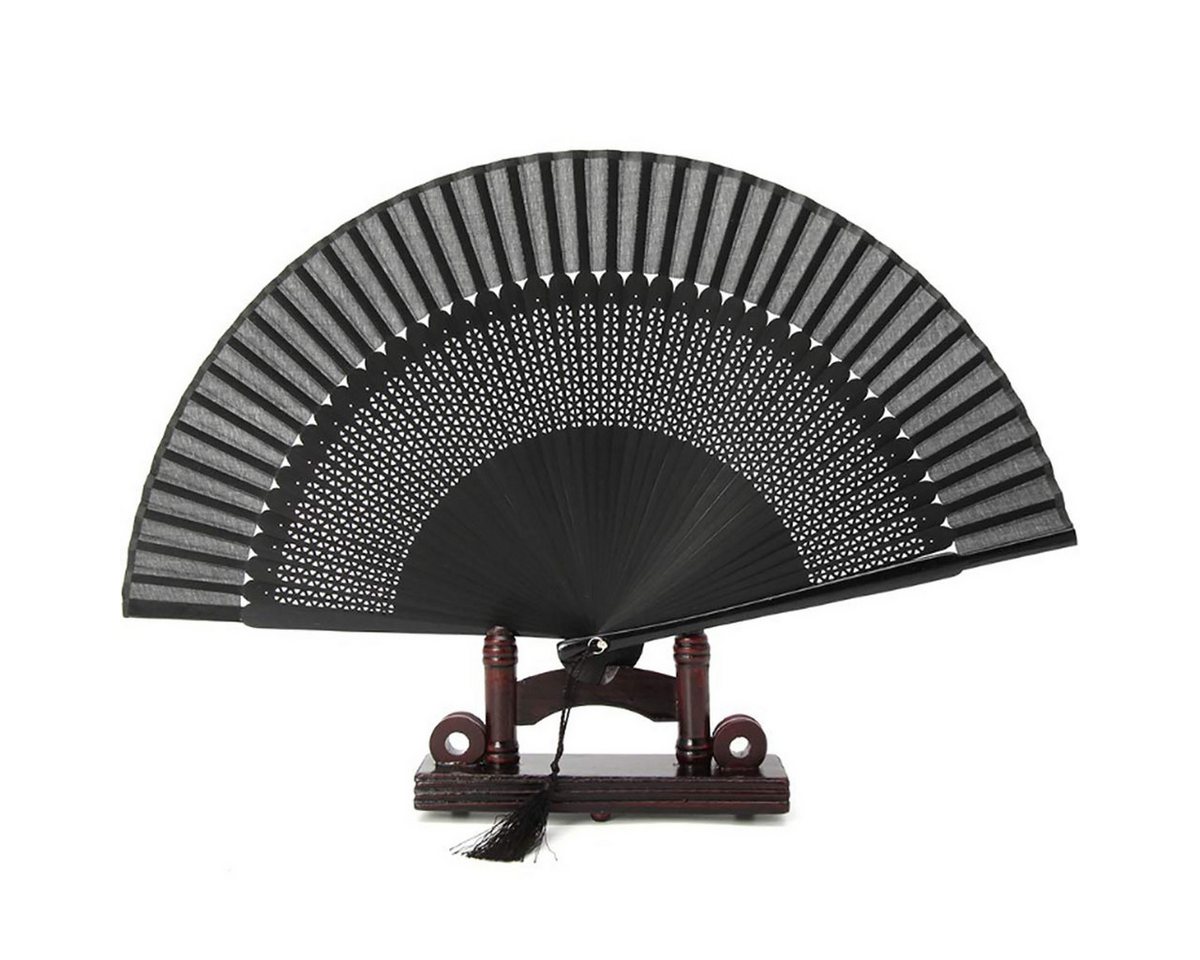 FOUORTUNATE-BEE Handfächer Faltfächer Handfächer mit Einer Stoffhülle und Quasten, (Vintage Retro Stil, 1-tlg., für Heimdekoration Party Hochzeit Tanzen Sommer  – Bild 5 von 5