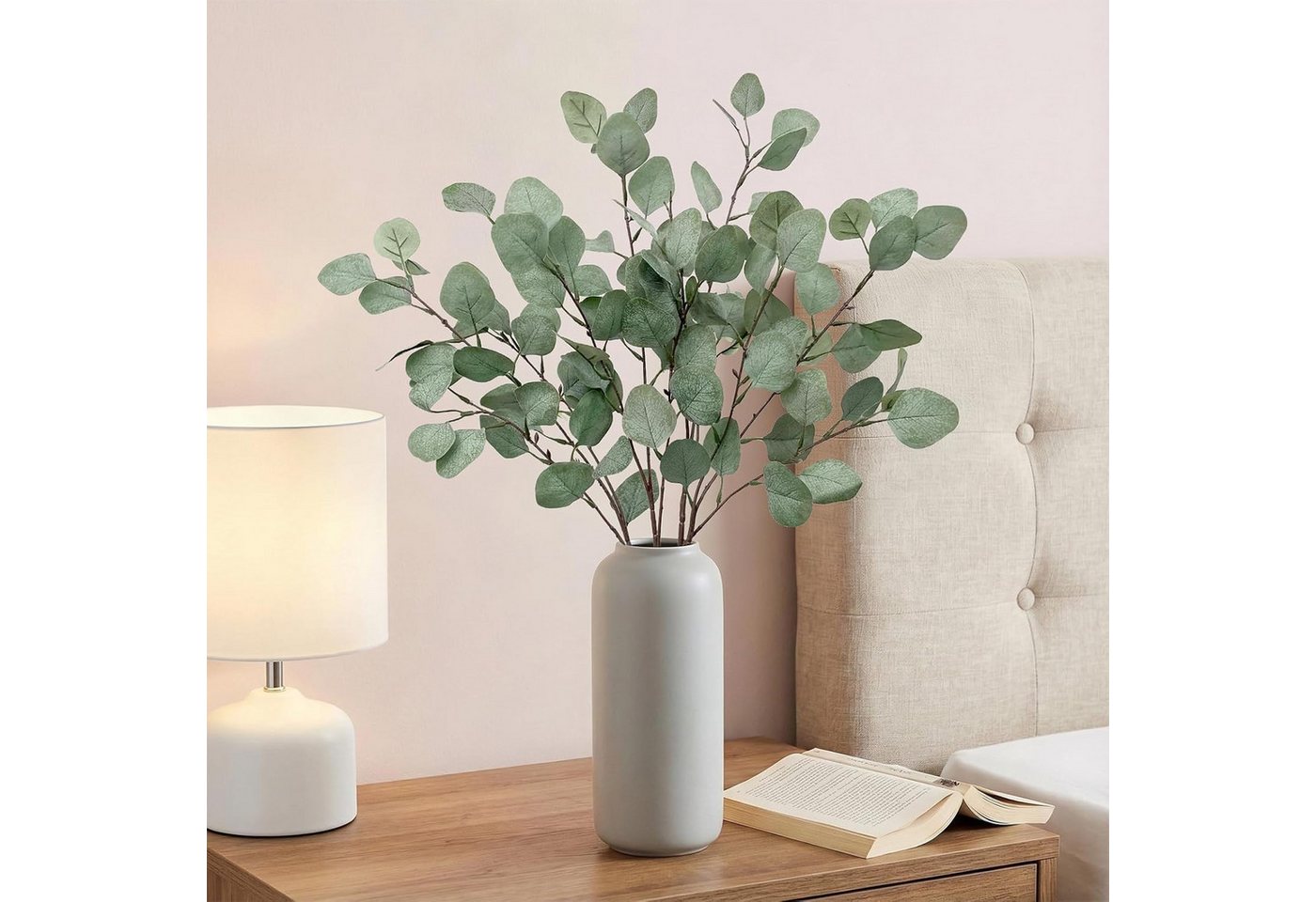 Kunstblumenstrauß 4er Set künstliche Eukalyptuszweige für Vasen und Tischdekoration, FOUORTUNATE-BEE, Dekorative Eukalyptuszweige künstlich – ideal für Zuhause  – Bild 5 von 5