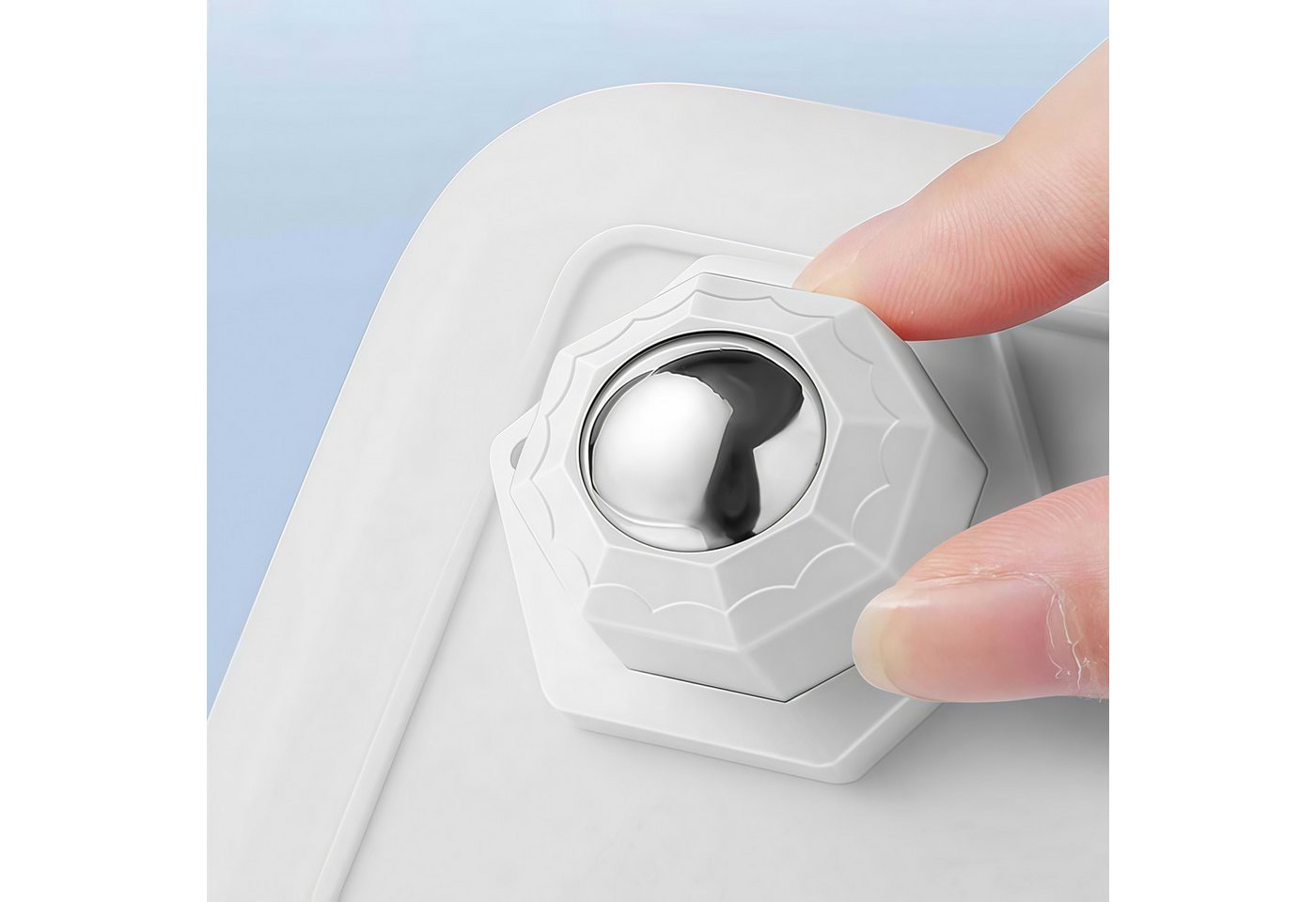 FOUORTUNATE-BEE Lenkrolle 360° Möbelrollen Set, 8 Stück, selbstklebend und drehbar, (8-St), Leise Drehrollen für Möbel, einfache Montage ohne Bohren – Bild 5 von 5