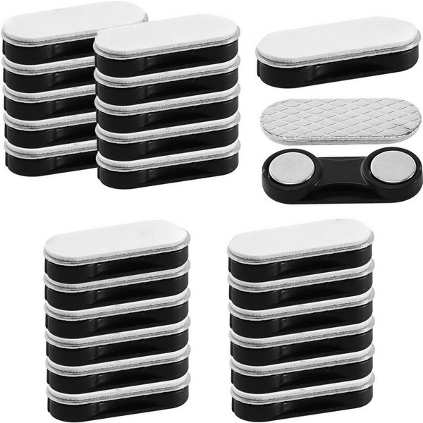 FOUORTUNATE-BEE Magnet Fliegengitter Clips 24er Set selbstklebend ohne Bohren für Fenster (Selbstklebende Magnetischer Vorhangverschluss Clips Magnet fliegengit
