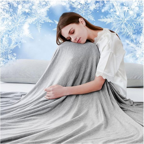 FOUORTUNATE-BEE Microfaserbettdecke Kühldecke 150x200 cm, Sommerdecke, Wendedecke, leichte Decke, Für Bett, Sofa, Reisen, Baby, Camping, atmungsaktive Kühldecke