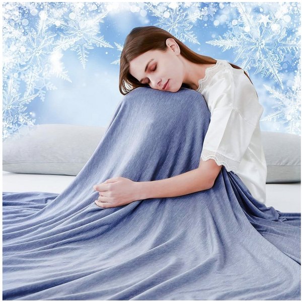 FOUORTUNATE-BEE Microfaserbettdecke Kühldecke 150x200 cm, Sommerdecke, Wendedecke, leichte Decke, Für Bett, Sofa, Reisen, Baby, Camping, atmungsaktive Kühldecke