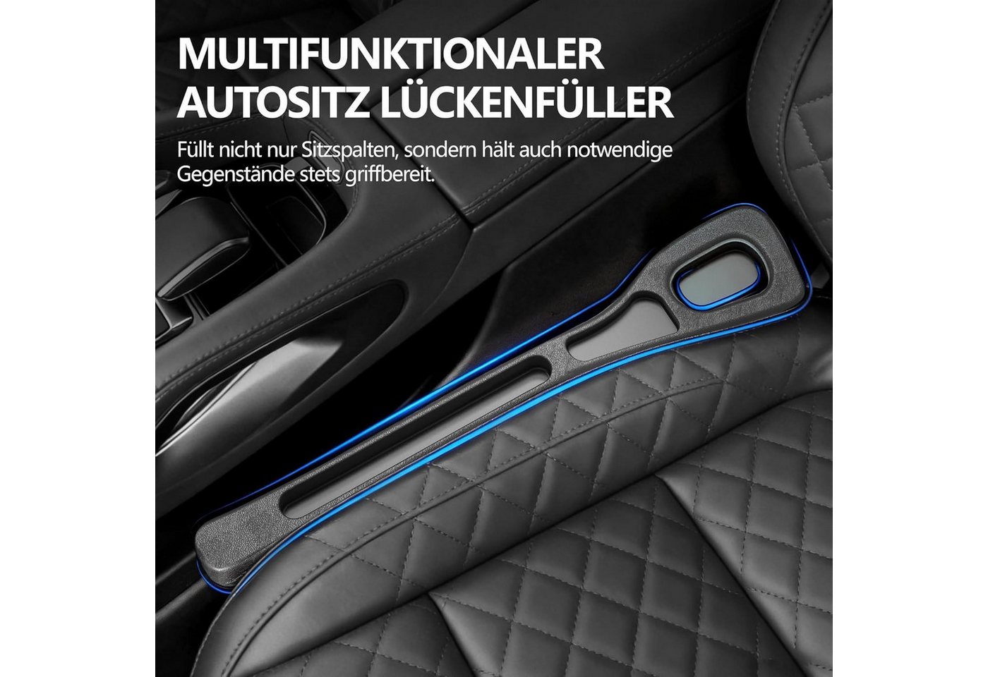 FOUORTUNATE-BEE Organizer Auto Sitzlückenfüller 2er Set für mehr Ordnung (2 St), Praktische Füller für die Lücke zwischen Sitz und Konsole – Bild 3 von 5