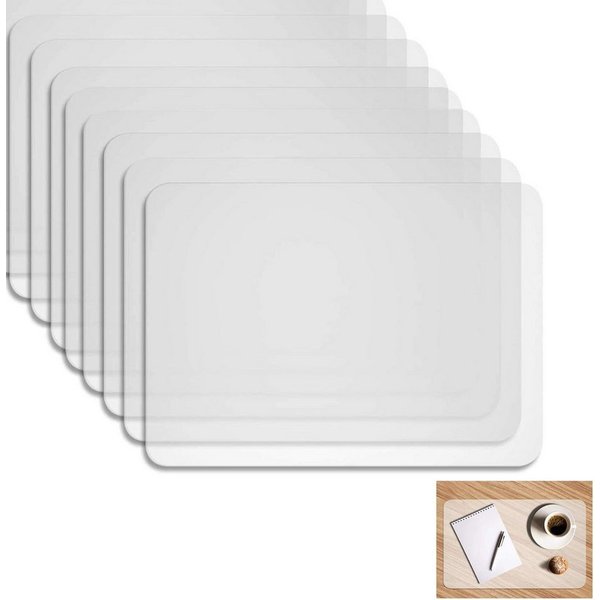 FOUORTUNATE-BEE Platzset 8er Set Transparente rutschfeste Tischsets, abwaschbar 43×28 cm, (8-St)