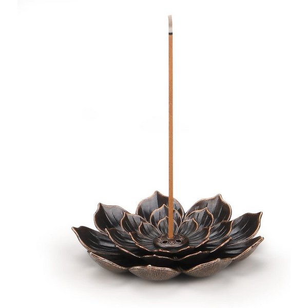 FOUORTUNATE-BEE Räucherschale Lotus Räuchergefäß Räucherstäbchenhalter 6 Loch Weihrauchhalter Set, Für Meditation Yoga Wohnzimmer Schlafzimmer Büro Deko Räucher