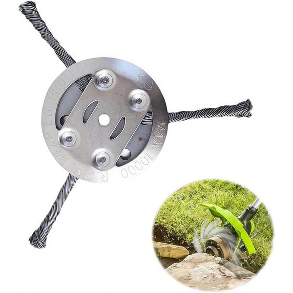 FOUORTUNATE-BEE Rasenmähermesser Unkrautbürste Ersatz-Schneidkopf für Rasentrimmer, 6 Zoll, 3 Messer (1-St), Universelles Trimmer-Zubehör für Akku-Freischneider