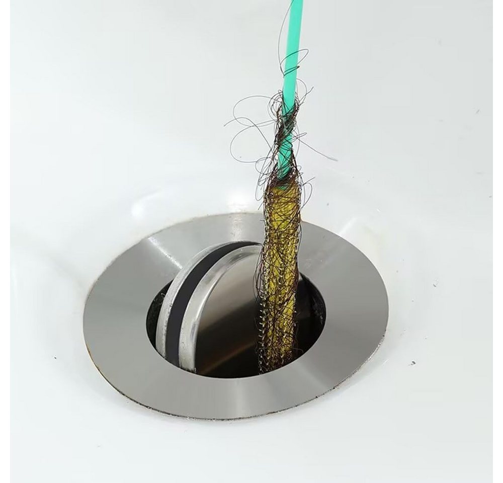 FOUORTUNATE-BEE Rohrreinigungsspirale 4 Stück Abflussreinigungswerkzeug Abflussreiniger Spirale 90cm, 130cm, (4 tlg), für Badewanne Abwasserkanäle Waschbecken – Bild 4 von 5