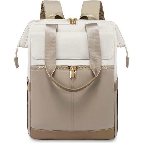 FOUORTUNATE-BEE Rucksack Damen, Laptop Schulrucksack Wasserdicht, Schultasche Teenager (Backpack Women Elegant Tagesrucksäcke Handtasche 2 in 1), 15,6 Zoll Arbe