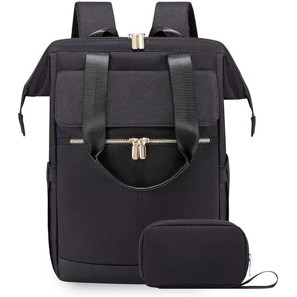 FOUORTUNATE-BEE Rucksack Damen, Laptop Schulrucksack Wasserdicht, Schultasche Teenager (Backpack Women Elegant Tagesrucksäcke Handtasche 2 in 1), 15,6 Zoll Arbe