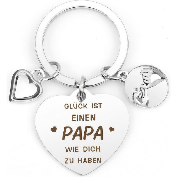 FOUORTUNATE-BEE Schlüsselanhänger Schlüsselanhänger mit Geschenkbox – Geschenk für Papa, Geschenkset Schlüsselanhänger für Vatertag oder Geburtstag