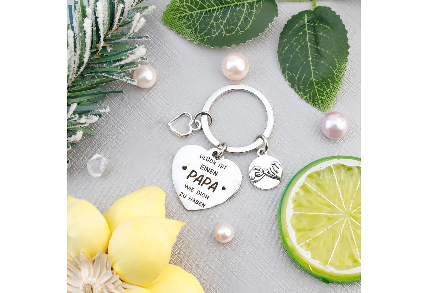 FOUORTUNATE-BEE Schlüsselanhänger Schlüsselanhänger mit Geschenkbox – Geschenk für Papa, Geschenkset Schlüsselanhänger für Vatertag oder Geburtstag – Bild 3 von 5