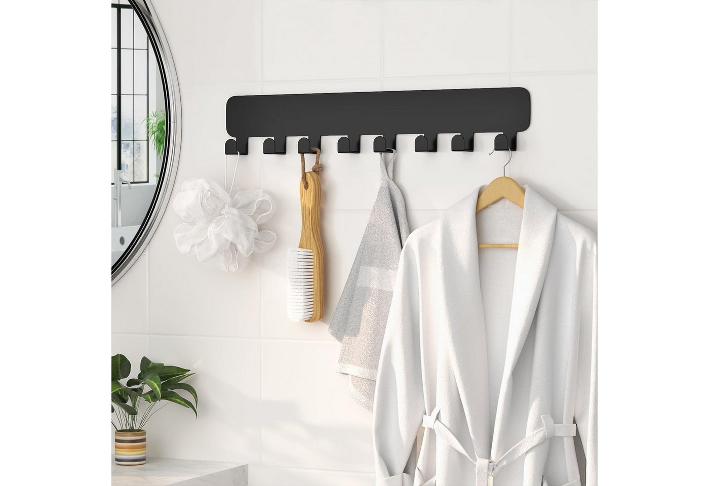 FOUORTUNATE-BEE Schlüsselbrett Schlüsselbrett mit 8Haken, Schlüssel Organizer Wand, (Schlüsselhalter für Wandhaken Dekor) – Bild 2 von 5