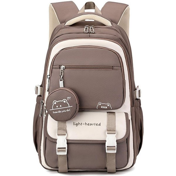 FOUORTUNATE-BEE Schulrucksack Mädchen Rucksack Schulrucksack Teenager Laptop Rucksack 15,6 Zoll, Für Schule Reisen Alltag Freizeit Uni Arbeit mit vielen Fächern