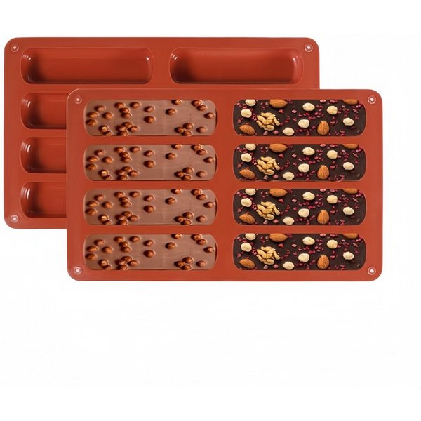 FOUORTUNATE-BEE Silikonform 2er-Set Silikonform für Müsliriegel und Backen, (2-tlg), Wiederverwendbare Antihaft-Form für Schokolade & Riegel