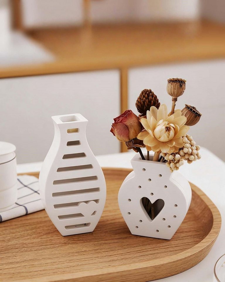 FOUORTUNATE-BEE Silikonform 4-teiliges Mini-Blumenvase Silikonform Set für DIY-Deko, Vielseitige Formen für kleine Blumentöpfe, Vasen und Dekoration – Bild 3 von 5