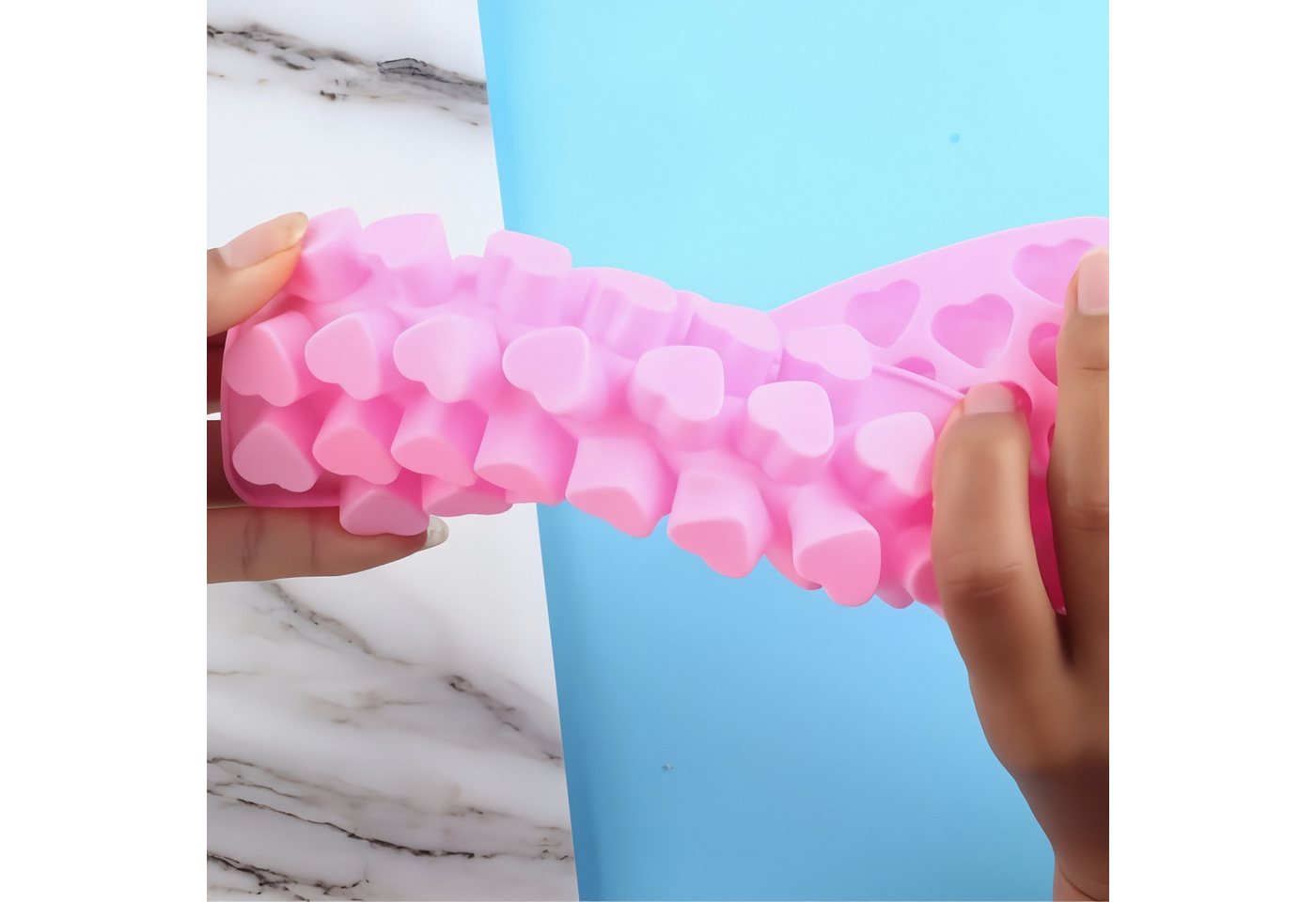 FOUORTUNATE-BEE Silikonform 4er Set Silikon-Gummibärchenform mit Tropfer für DIY Süßigkeiten, (4-tlg), Silikonformen für Schokolade, Donuts & Gummibärchen – 4 S – Bild 5 von 5