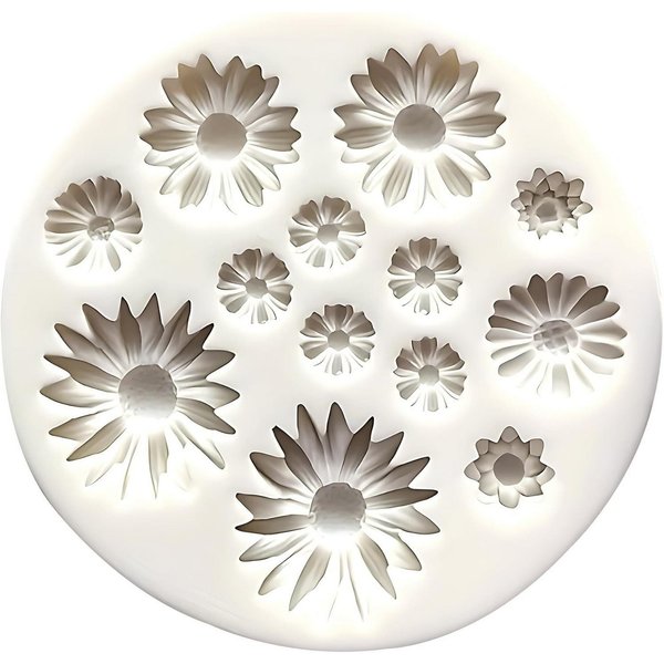 FOUORTUNATE-BEE Silikonform Gänseblümchen Silikonform für Basteln & Backen, (1-tlg), DIY Gänseblümchen Form für Kerzen, Deko & Geschenke