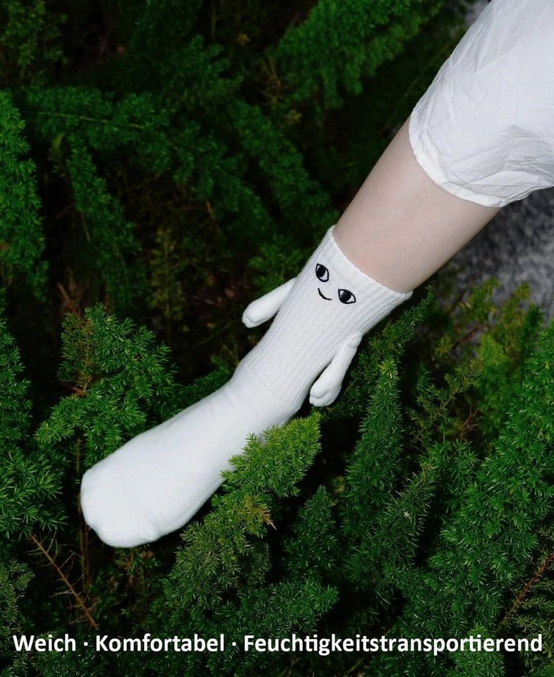 FOUORTUNATE-BEE Socken Magnetische Socken Set 2 Paar mit Händen, Größe 36–43 Hand-in-Hand Socken mit Magnet – Geschenk für Paare & Freunde – Bild 3 von 5