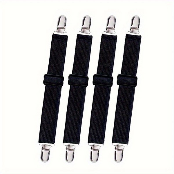 FOUORTUNATE-BEE Spannbettlaken Bettlaken Spanner verstellbare Bettlakenspanner, (4 Stück), Betttuchspanner Lakenspanner dehnbar Spanngummi bis 130cm