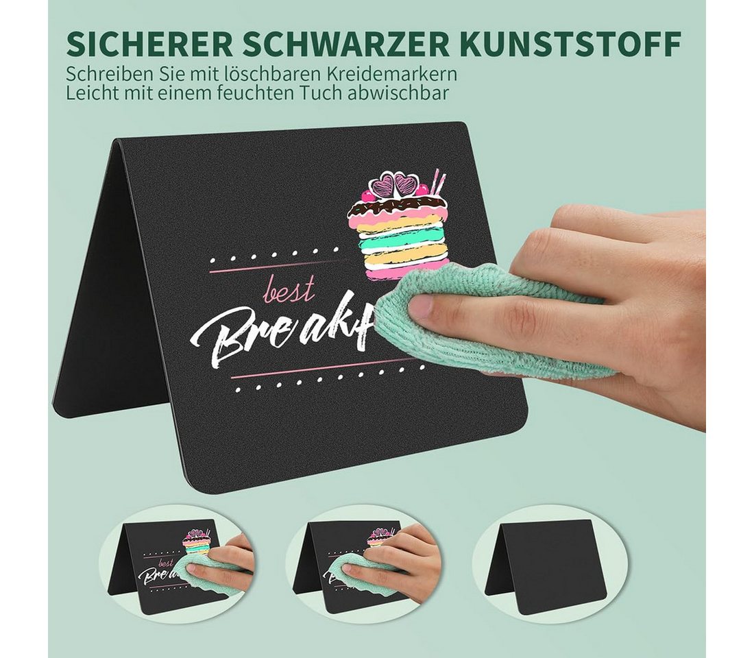 FOUORTUNATE-BEE Standtafel 20 Stück Mini Kreidetafel Klein Kleine Tafeln Zum Beschriften, (Küchennotizen, Tischkarten für Nachrichtenschilder, Preisschilder Tis – Bild 3 von 5