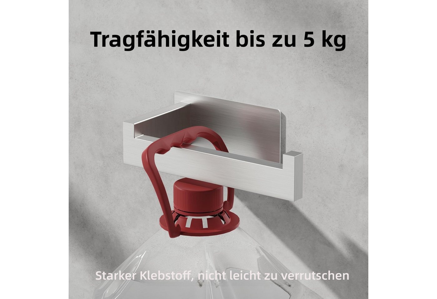 FOUORTUNATE-BEE Toilettenpapierhalter Selbstklebender Edelstahl-Toilettenpapierhalter ohne Bohren, Robuster, bohrfreier WC-Papierhalter mit starker Haftung – Bild 3 von 5