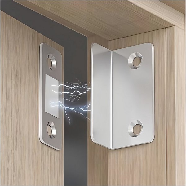 FOUORTUNATE-BEE Wandtürstopper Magnetischer Türstopper ohne Bohren für Schrank- & Zimmertüren (4 St), Unsichtbarer Türmagnet mit starkem Halt für Schiebe- & Möb