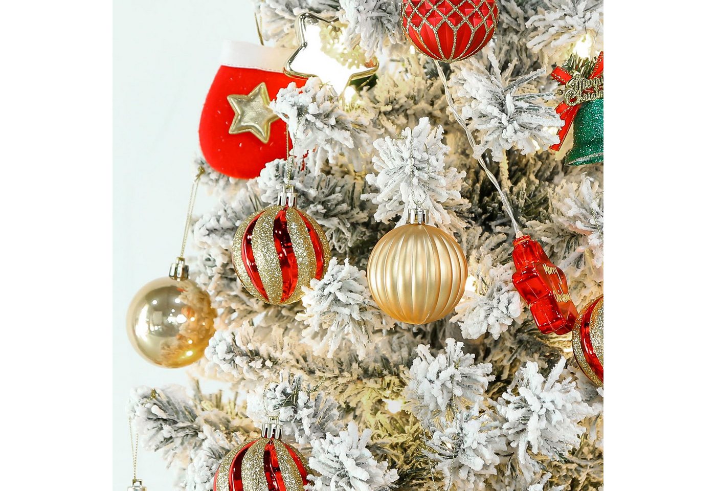 FOUORTUNATE-BEE Weihnachtsbaumkugel 30-teiliges Set Weihnachtskugeln Weihnachtsdeko Christbaumschmuck (30 St), farbige Dekoration für Weihnachtsfeier – Bild 4 von 5