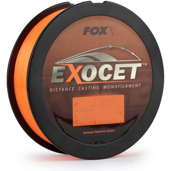 Fox Angelschnur, 1000 m Länge, Fox Exocet Fluoro orange Mono 0.33mm 16lb 7.5kg 1000m Karpfenschnur