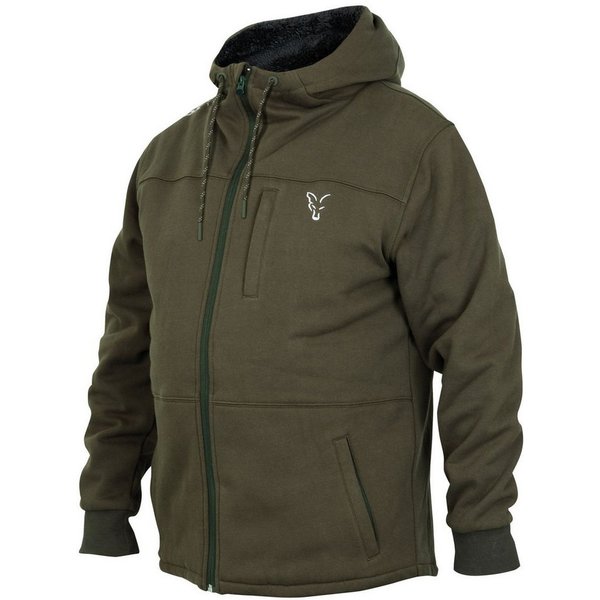 FOX International Kapuzenpullover Fox Collection Green / Silver Sherpa Hoody -Pullover mit Kapuze