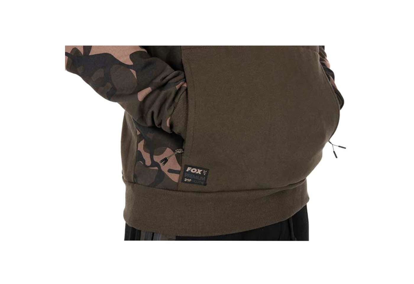 FOX International Kapuzenpullover Fox Khaki / Camo pullover premium Hoodie - Angelpullover – Bild 5 von 5