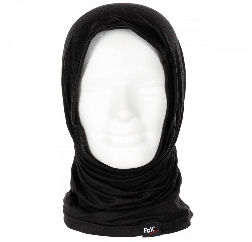FoxOutdoor Multifunktionstuch Fox Outdoor Rundschal, Merino Lite, schwarz – Bild 2 von 3