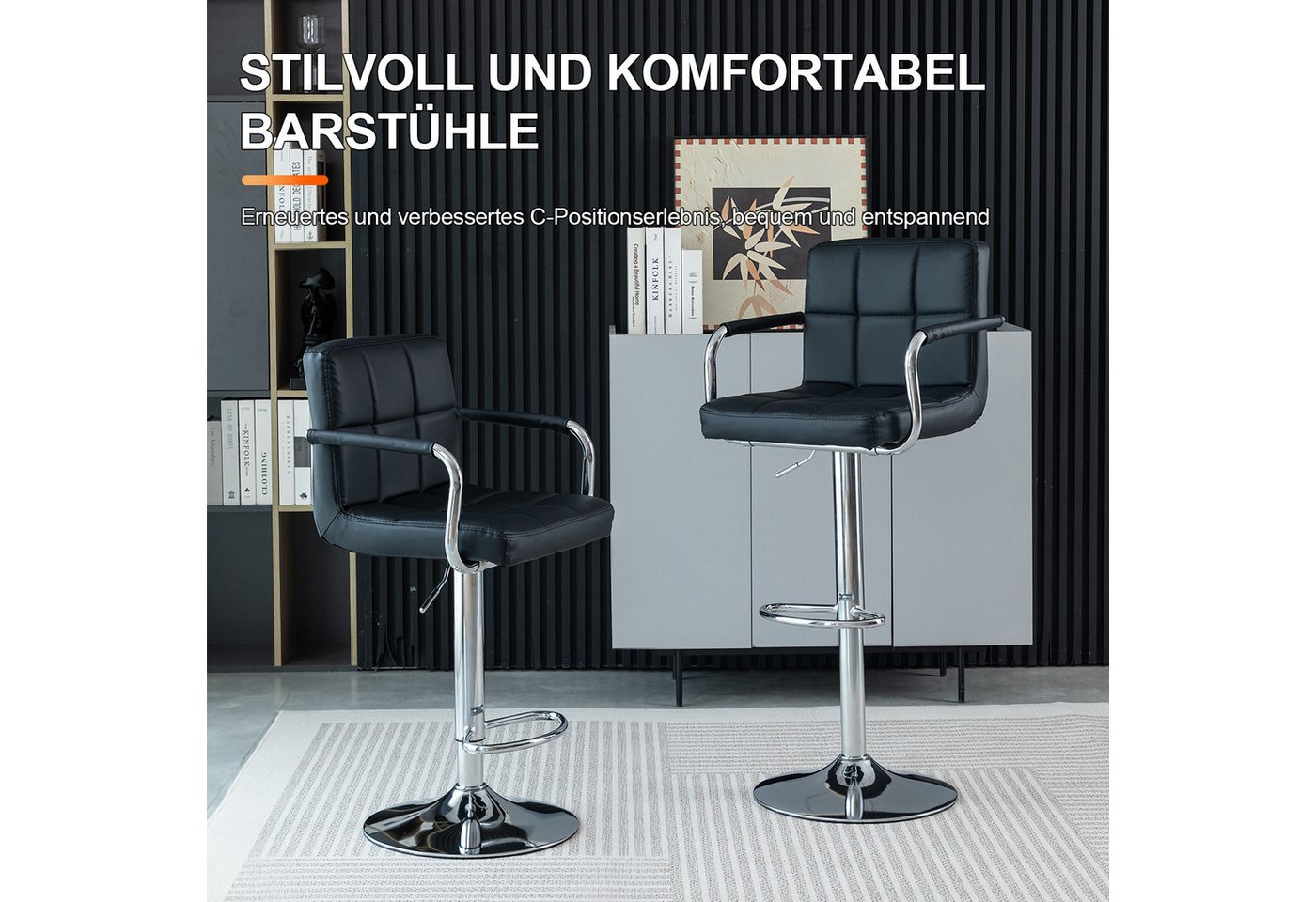 FOXSPORT Barhocker Höhenverstellbar, Höhenverstellbar, um 360° drehbar – Bild 2 von 5